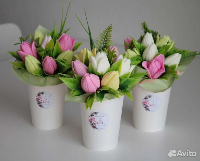 Букет цветов из мыла