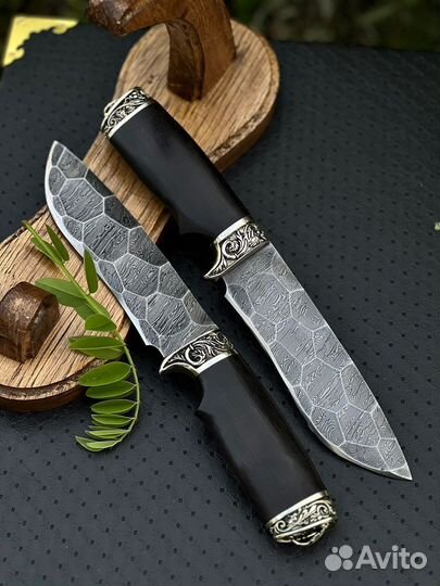 Нож егерь из дамасской стали