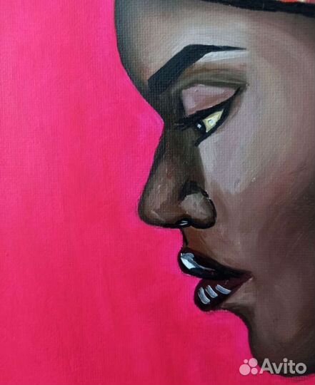 Картина маслом африканка