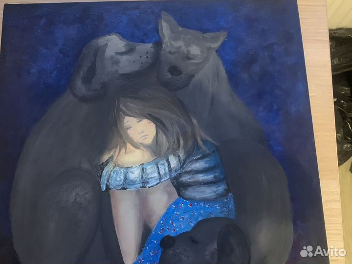 Картина акрилом на холсте