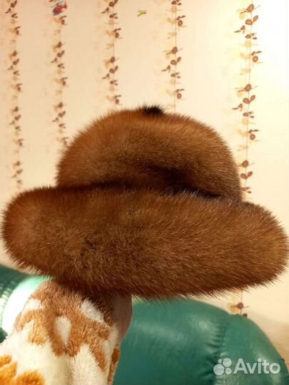 Шапка шляпа норковая