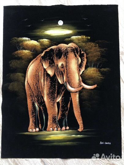 Интерьерная картина «Слон на закате»