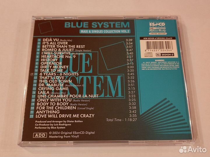 Cd Blue System - Maxi & Singles Collection vol.2