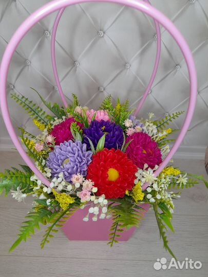 Букет цветов из мыла