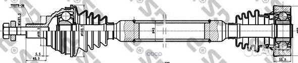 Привод правый 799mm VW Golf V 1.6 04 261096 GSP