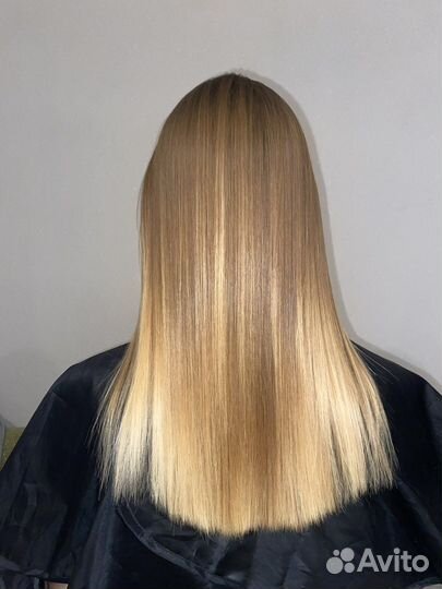 Кератиновое выпрямление волос