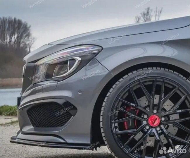 Сплиттер Mercedes CLA C117 X117 дорест AMG черный