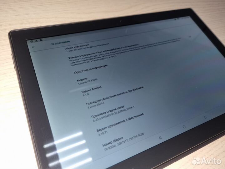 Планшет Lenovo tb x304l