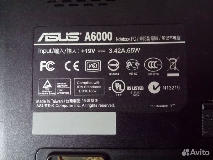 Ноутбук asus