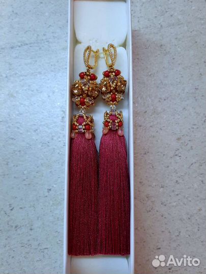 Серьги кисточки