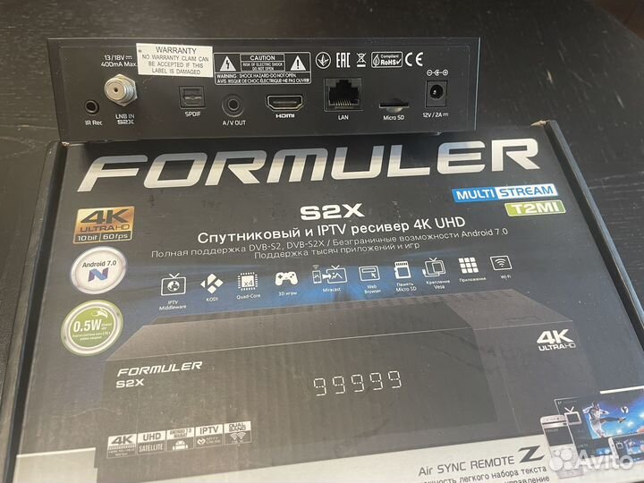 Спутниковый ресивер Formuler s2x 4k