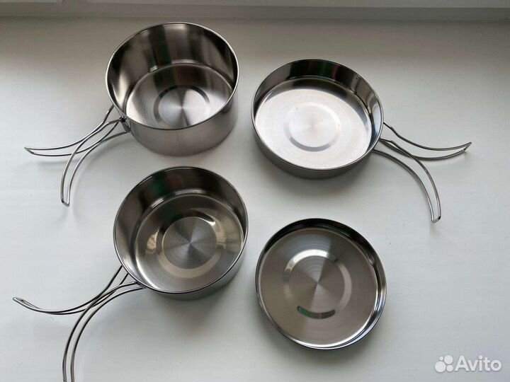 Набор посуды из нержавеющей стали 4 предмета
