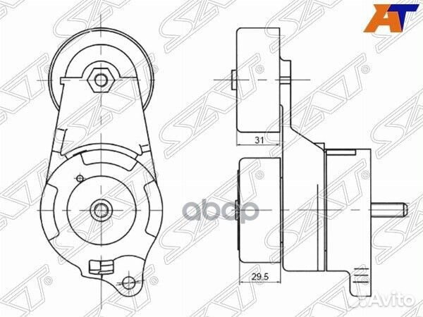 Натяжитель приводного ремня acura MDX/chevrolet