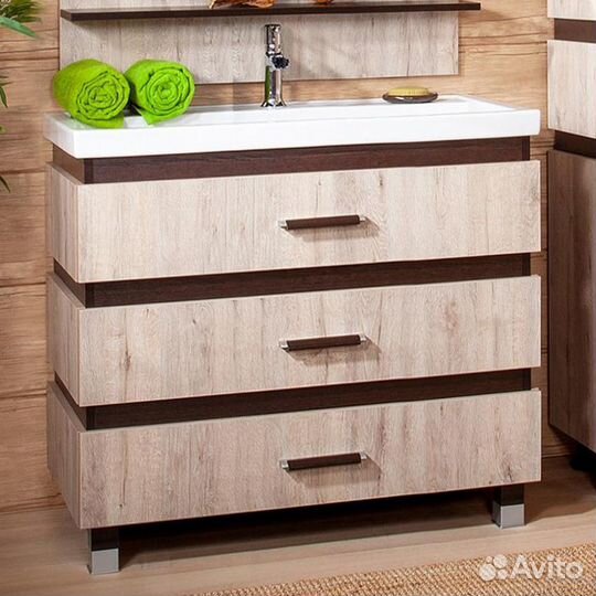 Тумба напольная Бриклаер техас кантри/венге 100см