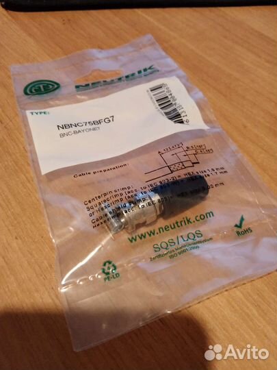 Eutrik nbnc75BFG7 коаксиальный разъем