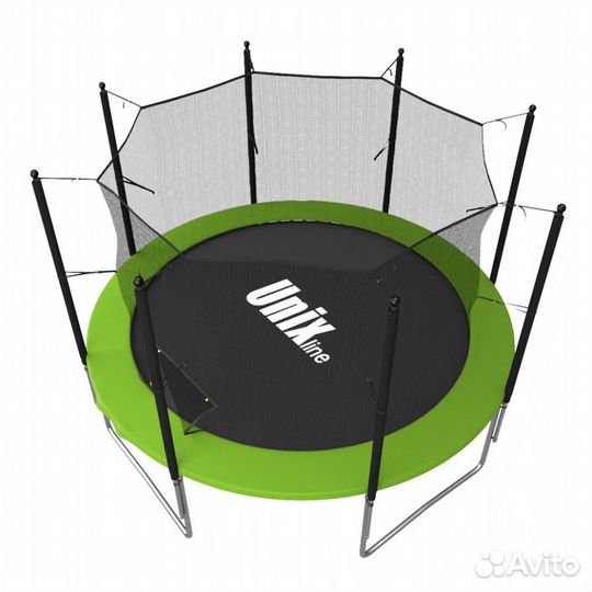 Батут с сеткой unix line Simple 10 ft Green inside