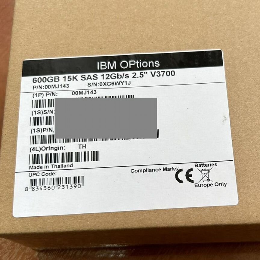 [V3500] Жесткий Диск Ibm 600gb 2.5 15k 00mj143 00ak374