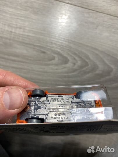 Hot wheels mazda rx 7 (оранжевая)