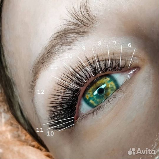Наращивание ресниц (классика, 2D, 3-20D объемов)