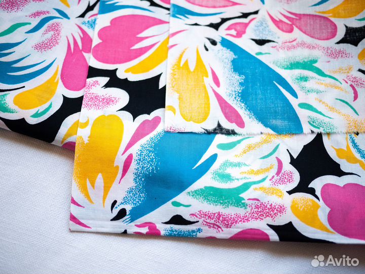 Ткань с цветами, хлопок, СССР