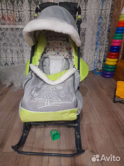 Детские санки коляска ника 7