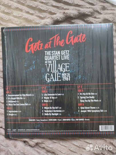 The Stan Getz Quartet Getz AT The Gate (3 LP)