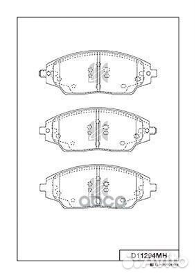Колодки chevrolet aveo,kalos D11294MH Kashiyama