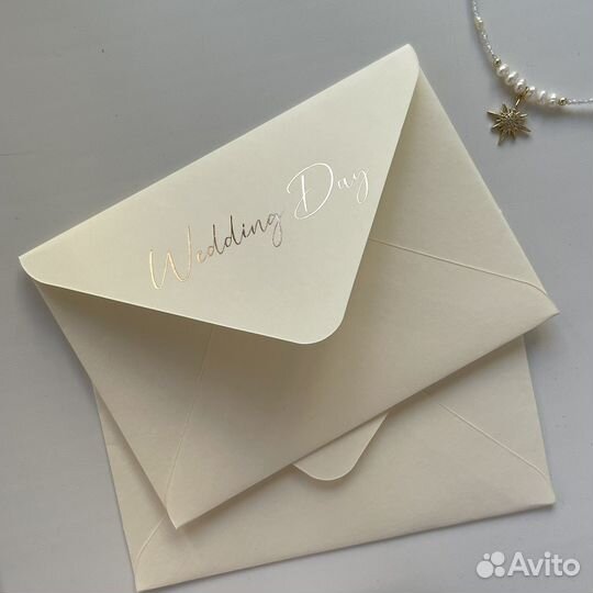Свадебные конверты для приглашений А5 6 шт