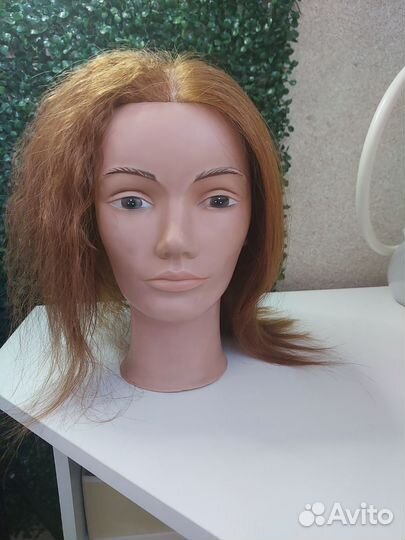 Голова манекен натуральные волосы