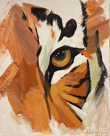 Картина в интерьер тигр