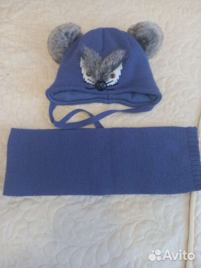 Комплект шапка и шарф для мальчика