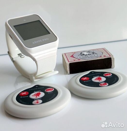 Беспроводная кнопка вызова официанта с часами