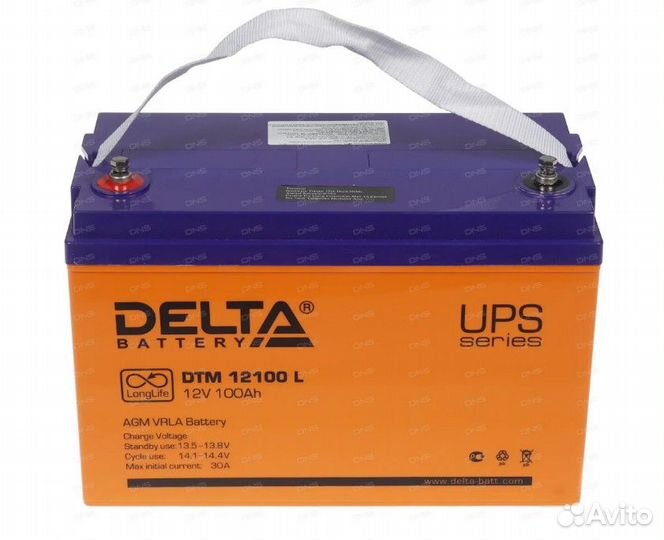 Аккумуляторные батареи для ибп Delta DTM 12100 L