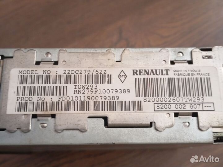 Магнитола оригинальная renault laguna