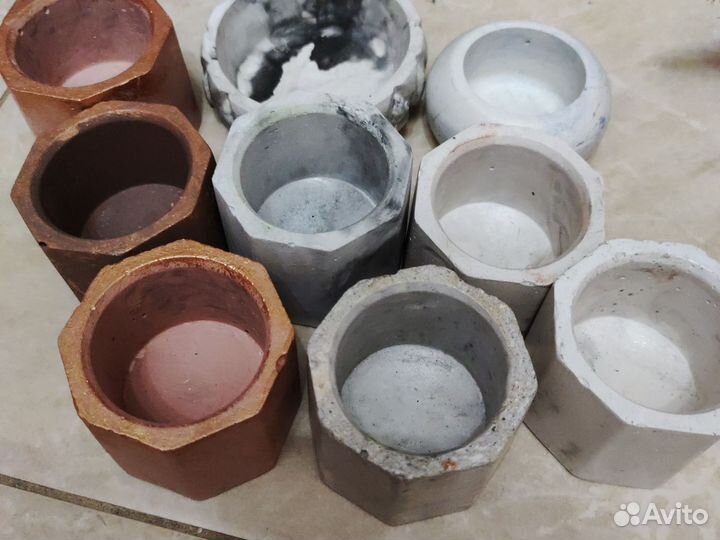 Наборы, кашпо из гипса некондиция