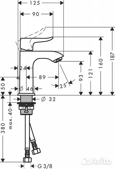 Смеситель для раковины Hansgrohe Metris 31088000