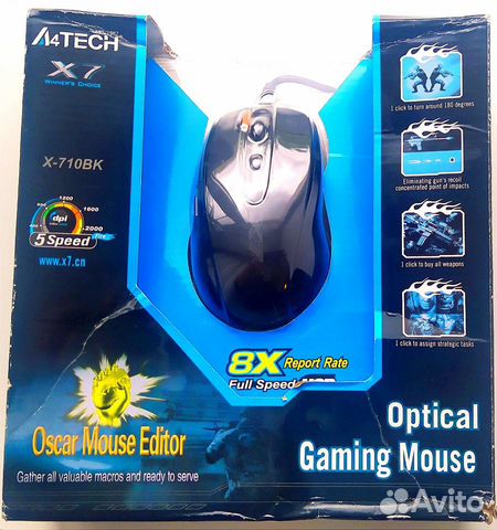 Мышь A4tech X-710BK оптическая,проводная,USB