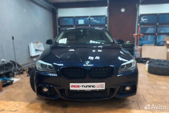 Бампер M-Пакет на BMW F10 под окрас + Ноздри M5