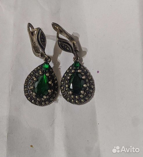 Серьги серебро