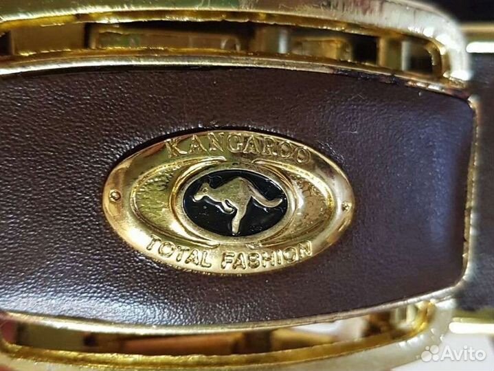 Ремень кожаный коричневый новый мужской