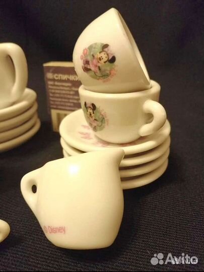 Сервиз чайный кукольный керамический