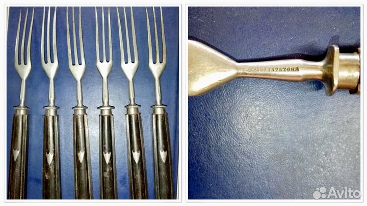 Закусочные вилки Кондратов 6шт. 1870-1917 гг