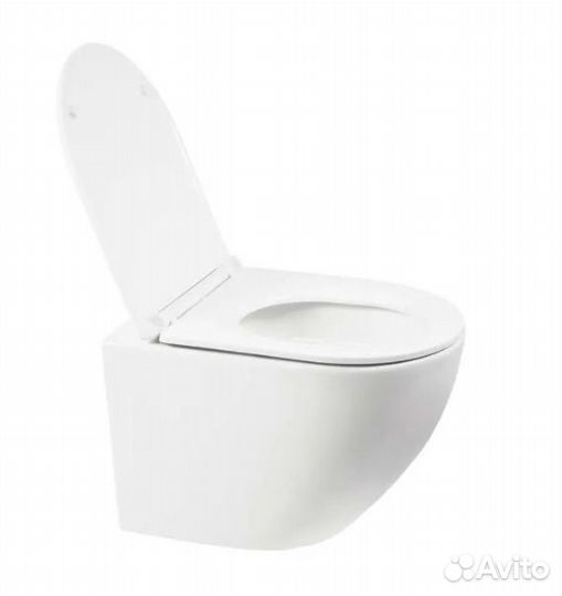 Унитаз подвесной WeltWasser amberg 497 ST+merzbach 043 XL GL-WT+amberg RD-MT CR белый/кнопка хром ма