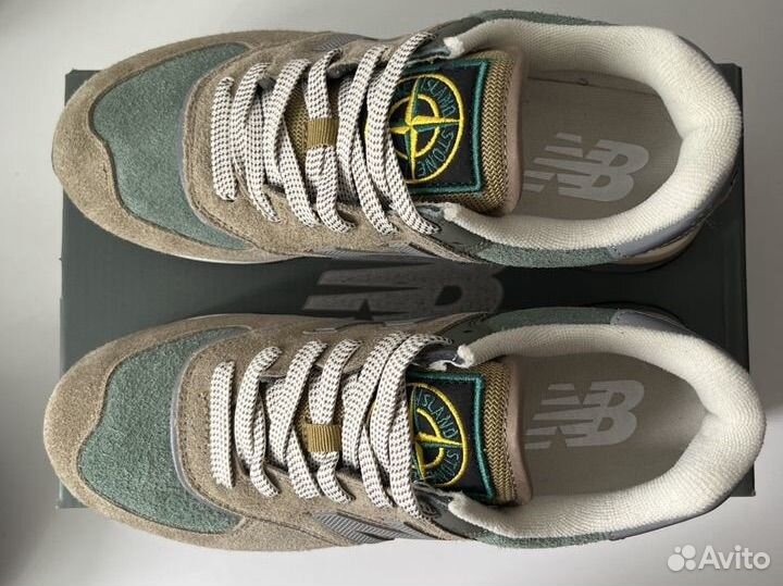 Кроссовки new balance 574 x stone island