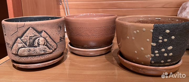 Горшки керамические для цветов бу