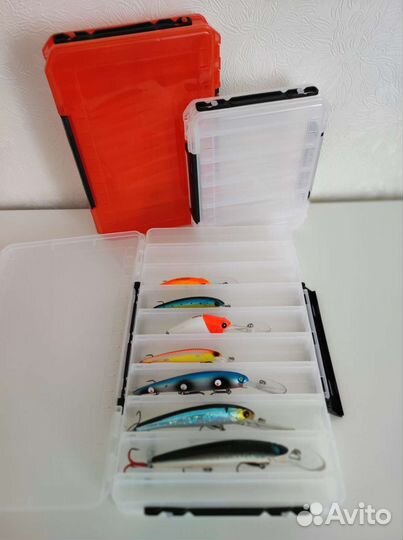 Коробка бокс для воблеров двухсторонняя