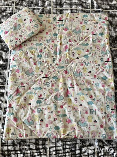 Одеяло и подушка с постельным для малыша