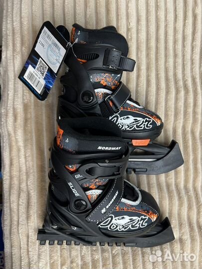 Коньки детские раздвижные 26