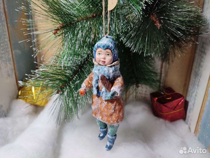 Ватные игрушки мальчик СССР