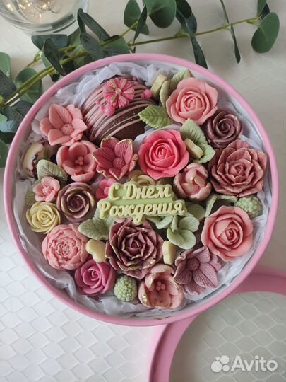 Шоколадные цветочные наборы ручной работы